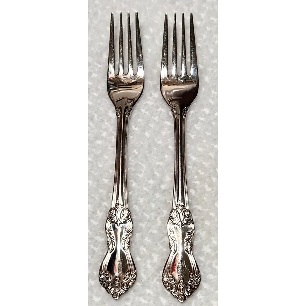 Reed & Barton Marlborough Pattern Stainless Flatware - Two (2) Youth Forks